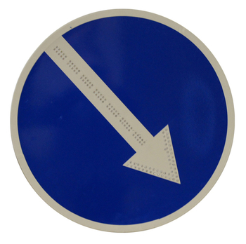 Знак 4.2.1 объезд препятствия справа (диаметр 700мм) - Дорожные знаки - Светодиодные знаки - магазин "Охрана труда и Техника безопасности"